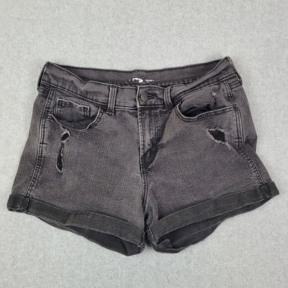 Old Navy Shorts Womens Size 6 Black Cut-offs Distressed 28" Waist - Picture 1 of 9